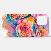 Coques Case-Mate iPhone Bouquet Rose Paint Daubs (Verso (horizontal))