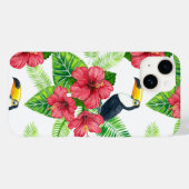 Coques Case-Mate iPhone Bouquet Toucan et tropical (Verso (horizontal))