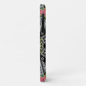 Coques Case-Mate iPhone Bouquets de fleurs roses sur une géométrie (Dos/Gauche)
