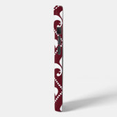 Coques Case-Mate iPhone Bourgogne Fleur de Lis avec monogramme (Verso / Gauche)