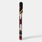 Coques Case-Mate iPhone Bourgogne Or art IA (Verso / Droite)
