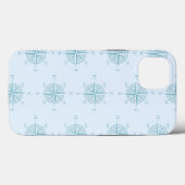 Coques Case-Mate iPhone Boussole de navigation maritime bleue (Verso (horizontal))