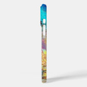 COQUES Case-Mate iPhone BOUTEILLE BLEUE AVEC MONOGRAMME VERT D'ÉPARKLES D' (Verso / Gauche)