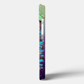 COQUES Case-Mate iPhone BOUTEILLE BLEUE AVEC MONOGRAMME VERT D'ÉPARKLES D' (Verso / Gauche)