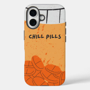 Coques iPhone 16 Bouteille de médicaments 'Pilules Chill' Bonnes Vi