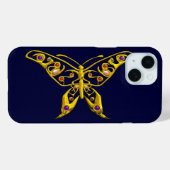 Coques Case-Mate iPhone BOUTEILLE D'OR HYPER AVEC PIERRES, Bleu (Verso (horizontal))