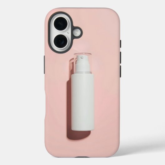 Coques Case-Mate iPhone bouteille en matte blanc sur arrière - plan pastel (Verso)