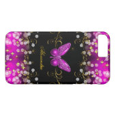 Coques Case-Mate iPhone Bouteille Exotic Hot Rose Or Noir (Dos (Horizontal))