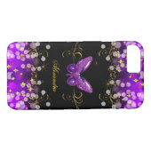 Coques Case-Mate iPhone Bouteille Exotique Violet Or Noir (Dos (Horizontal))