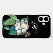 COQUES Case-Mate iPhone BOUTEILLE SUR LA FLEURS BLANCHES, MONOGRAMME FLORA (Verso (horizontal))