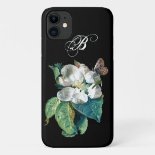 Case-Mate iPhone CASE BOUTEILLE SUR LA FLEURS BLANCHES, MONOGRAMME FLORA