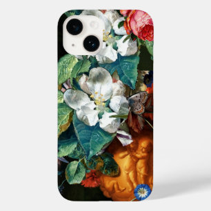 Coque Pour iPhone 14 BOUTEILLER SUR FLEURS BLANCHES Floral