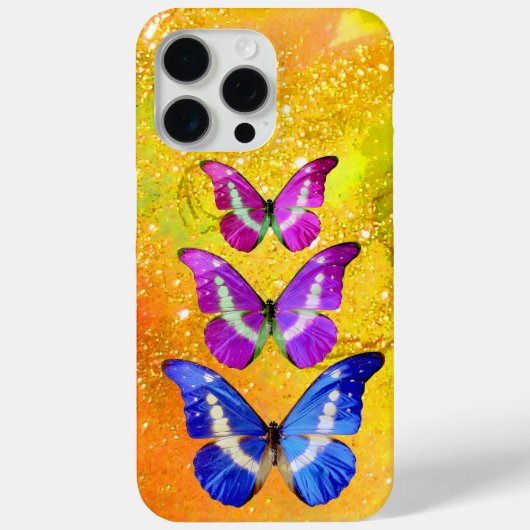 COQUES Case-Mate iPhone BOUTEILLES BLEU ROSE EN JAUNE D'OR (Verso)
