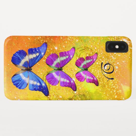 COQUES Case-Mate iPhone BOUTEILLES BLEU ROSE EN JAUNE D'OR (Dos (Horizontal))