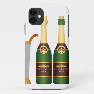 Coque iPhone 11 bouteilles de champagne