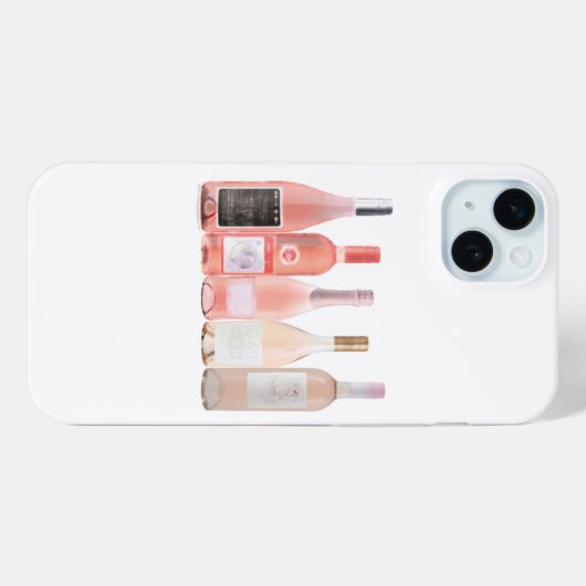 Coques Case-Mate iPhone Bouteilles de vin rose Téléphone (Verso (horizontal))