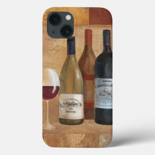 Coques Pour iPhone Bouteilles de vin vintages et verre de vin