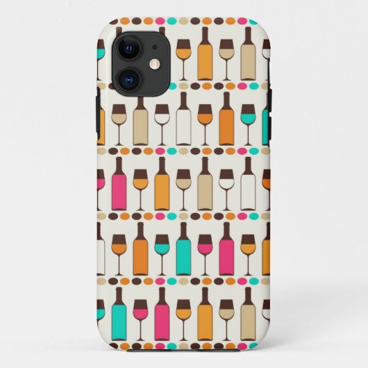 Coques Case-Mate iPhone Bouteilles et verres rétro (Dos)