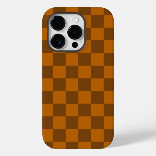 Coques Case-Mate iPhone Bouton À damiers Brown (Verso)