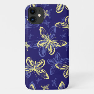 Case-Mate iPhone Case Bouton bleu et jaune mou Motif illustré