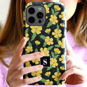 Coques Case-Mate iPhone Bouton d'Or Floral Monogrammé