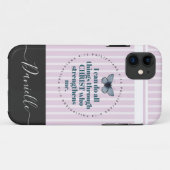 Coques Case-Mate iPhone Bouton rose de la Bible Nom (Dos (Horizontal))