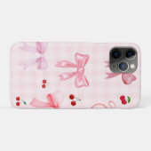 Coques Case-Mate iPhone Boutons à coquette à poutres roses (Dos (Horizontal))