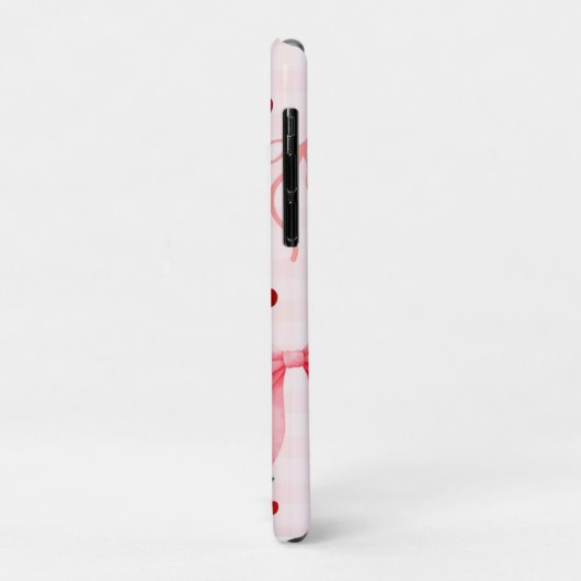 Coques Case-Mate iPhone Boutons à coquette à poutres roses (Dos/Gauche)