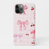 Coques Case-Mate iPhone Boutons à coquette à poutres roses (Dos)
