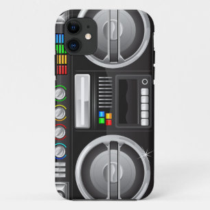 Coque Case-Mate Pour iPhone boutons arc-en-ciel rétro boombox ghetto master
