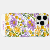 Coques Case-Mate iPhone Boutons De Billy Personnalisés Et Fleurs De Fleur  (Verso (horizontal))