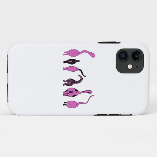 Coques Case-Mate iPhone Boutons de chat violet (Dos (Horizontal))