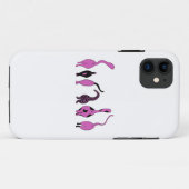 Coques Case-Mate iPhone Boutons de chat violet (Dos (Horizontal))