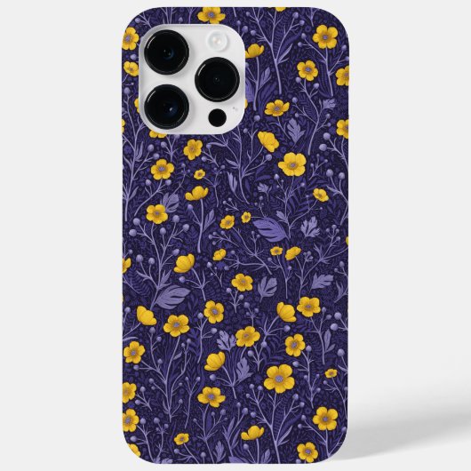 Coques Case-Mate iPhone Boutons jaunes et violets (Verso)
