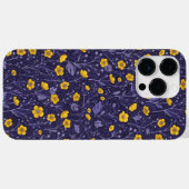 Coques Case-Mate iPhone Boutons jaunes et violets (Verso (horizontal))