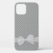 Coques Case-Mate iPhone Bow blanc Sheer sur Pois (Verso)