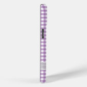Coques Case-Mate iPhone Bow blanc sur En vichy violet (Verso / Droite)