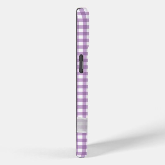 Coques Case-Mate iPhone Bow blanc sur En vichy violet (Verso / Droite)