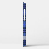 Coques Case-Mate iPhone Bow blanc sur plaid bleu (Verso / Gauche)