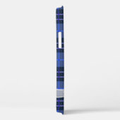Coques Case-Mate iPhone Bow blanc sur plaid bleu (Verso / Droite)