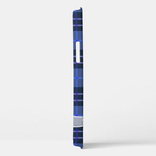 Coques Case-Mate iPhone Bow blanc sur plaid bleu (Verso / Droite)