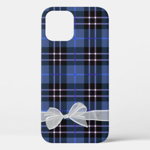 Case-Mate iPhone Case Bow blanc sur plaid bleu