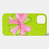 Coques Case-Mate iPhone Bow et ruban rose et vert (Verso (horizontal))