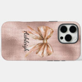 Coques Case-Mate iPhone Bow or Rose rose (Verso (horizontal))