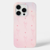 Coques Case-Mate iPhone Bow rose Coeur (Verso)