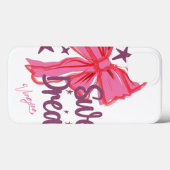 Coques Case-Mate iPhone Bow rose "Sweet Dreams" Typographie de Parties sci (Verso (horizontal))
