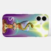 Coques Case-Mate iPhone BOWL OF HYGEIA Medicine, Pharmacie Monogramme Turq (Verso (horizontal))