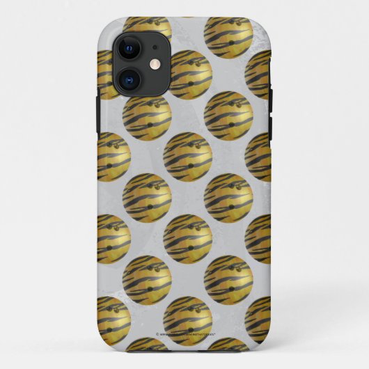 Coques Case-Mate iPhone Bowling Ball Tiger Jaune (Dos)