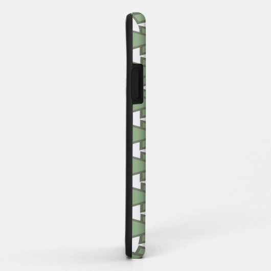 Coques Case-Mate iPhone Bowties vertes (Dos/Droite)