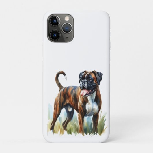 Coques Case-Mate iPhone Boxer à broches en aquarelle (Dos)